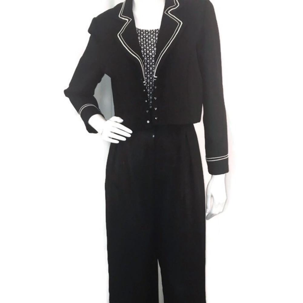 Karin Stevens Two piece Jump Suit Jacket vintage